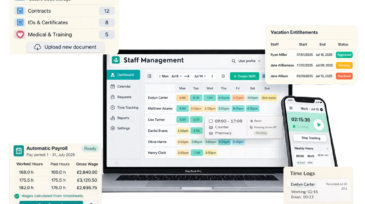 Staff planning and management software
