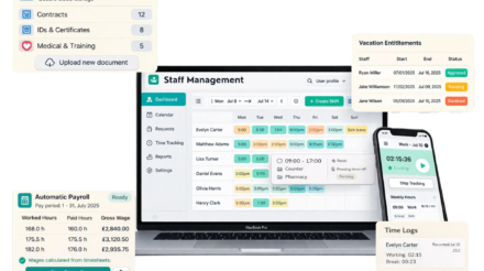 Staff planning and management software