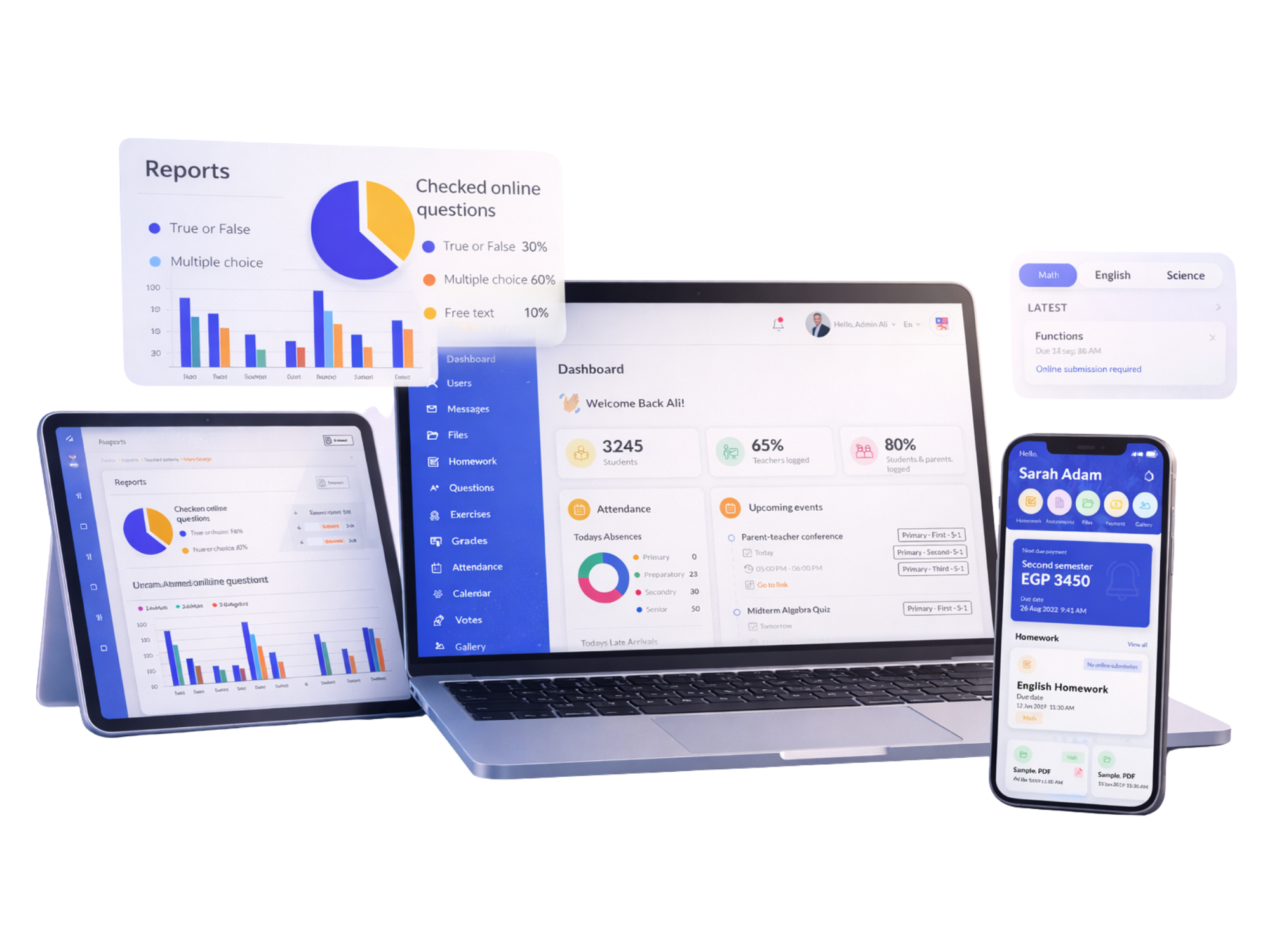 School Management App Mockup